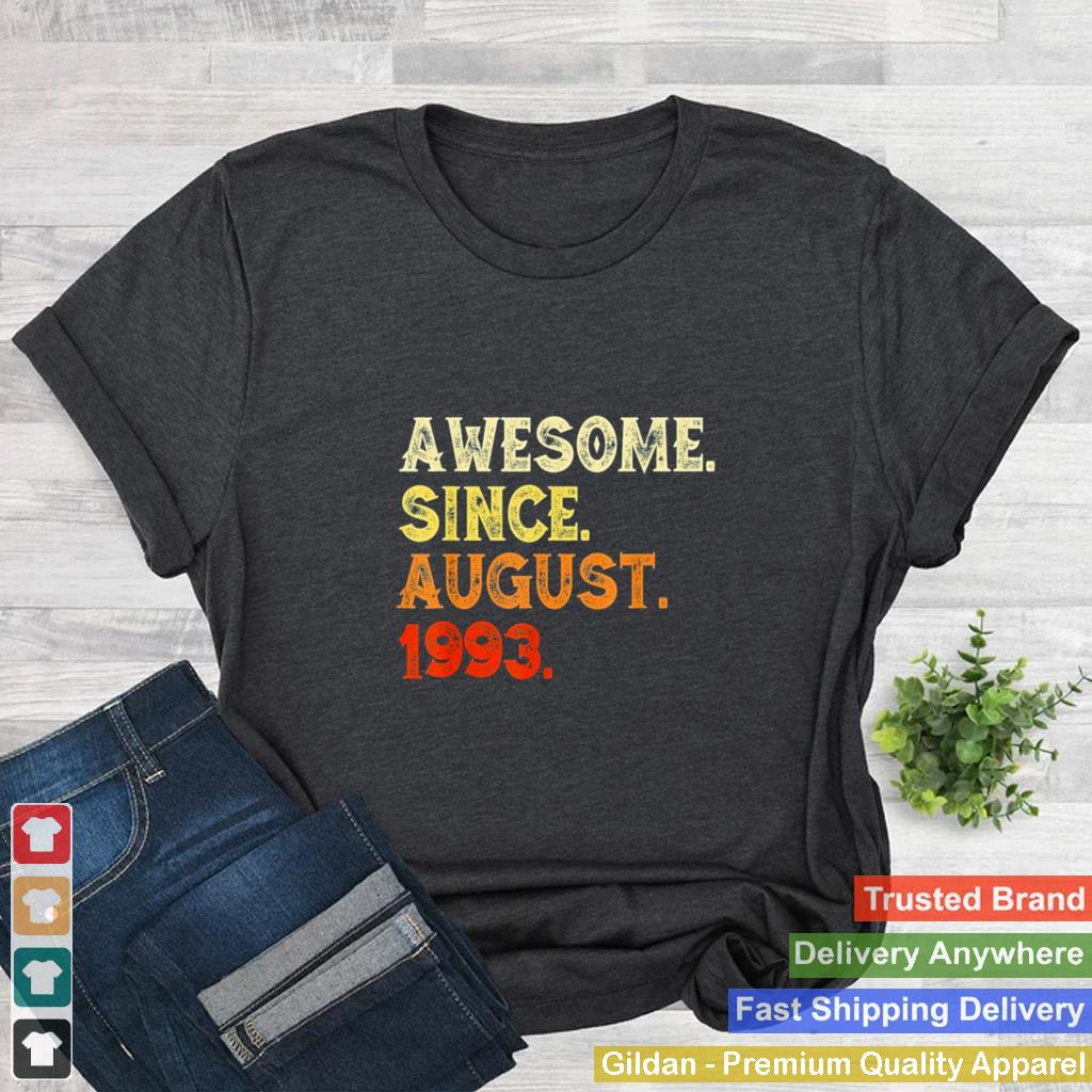 Awesome since august 1993 26th birthday us 2021 shirt