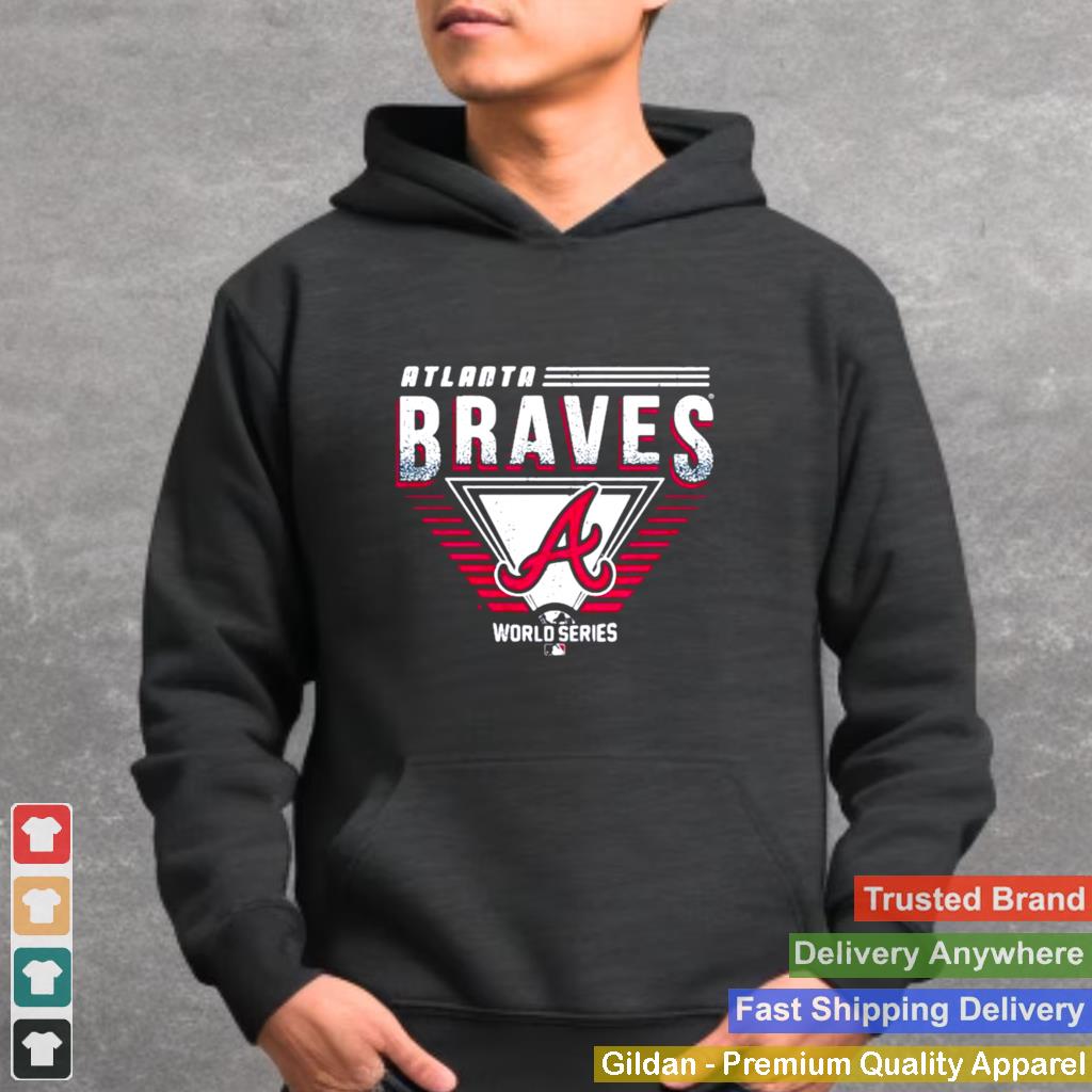 Atlanta Braves Majestic Threads Navy 2021 World Series Bound Amusing Night Tri Blend Pullover Shirt