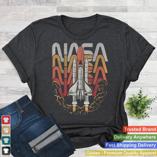 NASA Vintage Color Fade Rocket Take Off