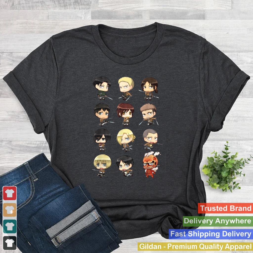 Attack on Titan Chibi All Characters T Shirt