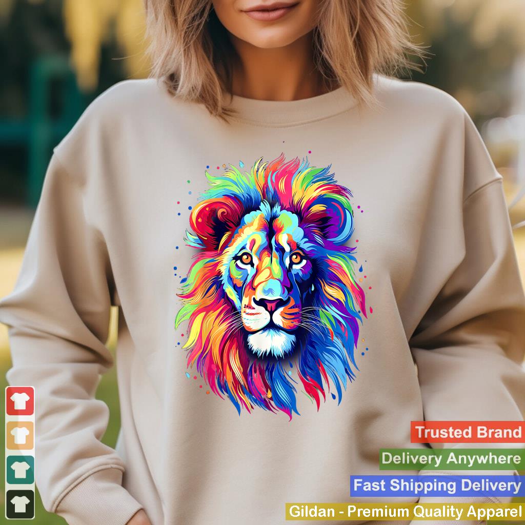 Colorful Lion Spirit Animal Multicolor Art Leo Lion