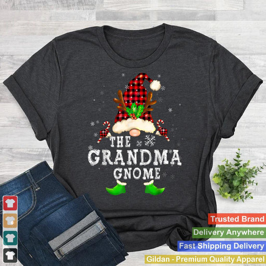 Grandma Gnome Buffalo Plaid Matching Family Christmas