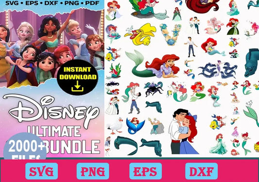 2000+ Files Disney Bundle Svg