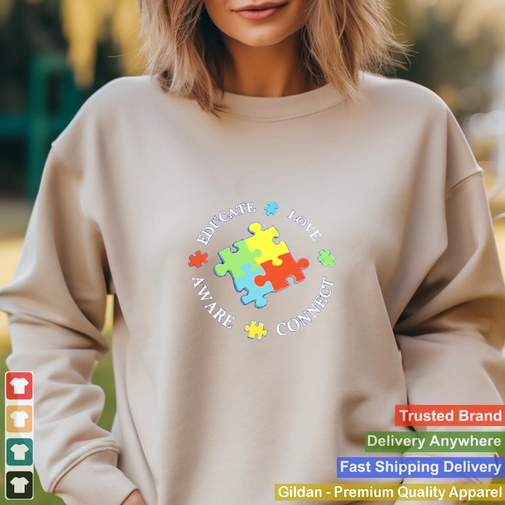 Autism Aware Education Love Connect Shirt