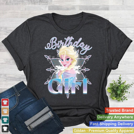 Disney Frozen Princess Elsa Birthday Girl Big Chest Logo