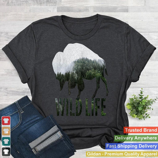 WILD LIFE buffalo roam novelty for men-women-kids T-Shirt