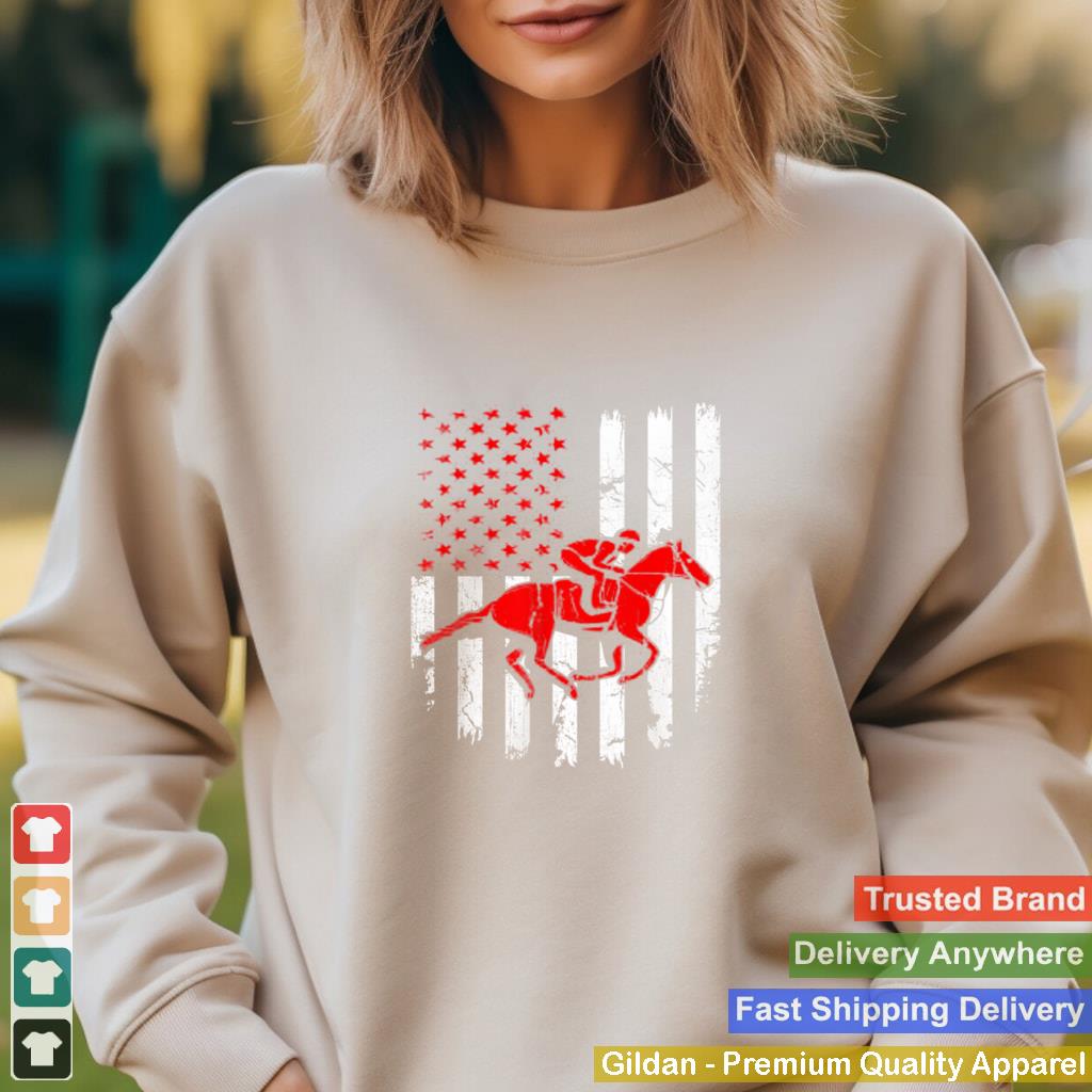 American Flag Equestrian USA Patriotic Sport Lover Christmas T Shirt