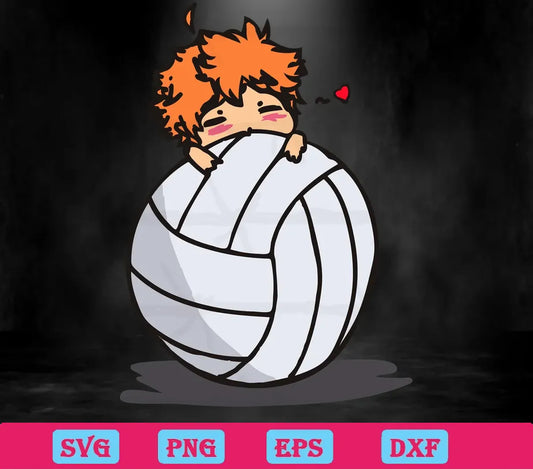 Chibi Hinata Shoyo Love Volleyball Haikyuu, Svg File Formats