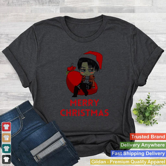 Attack-on-Titan-Levi-chibi-Christmas-t-shirt