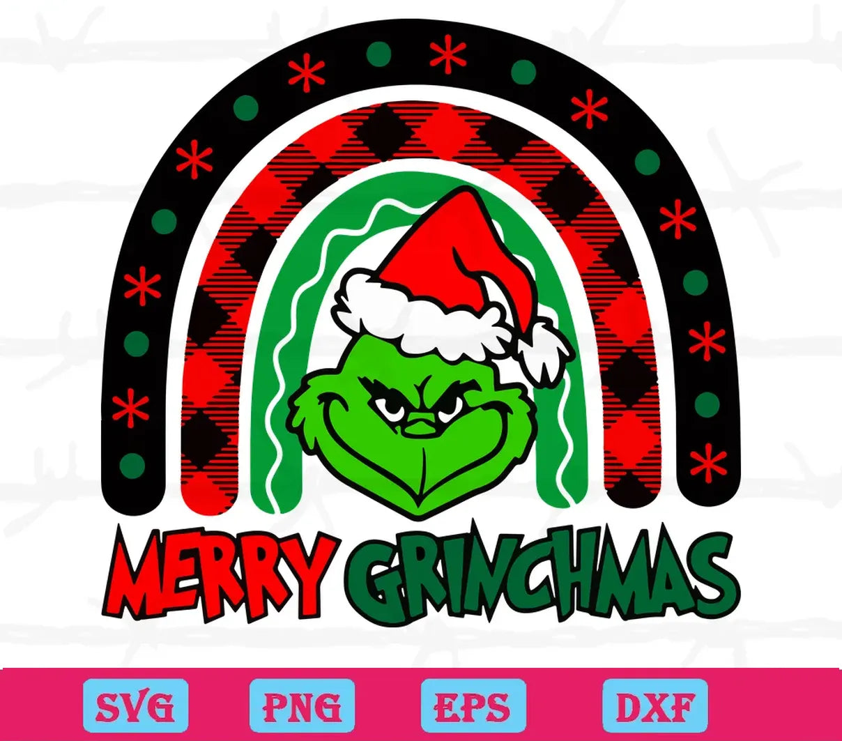 Christmas Rainbow Merry Grinchmas, Svg Files