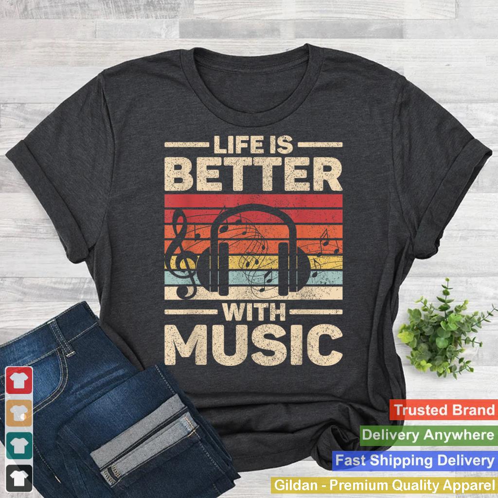 Life Is Better With Music Lover Musician Outfit EDM Music DJ