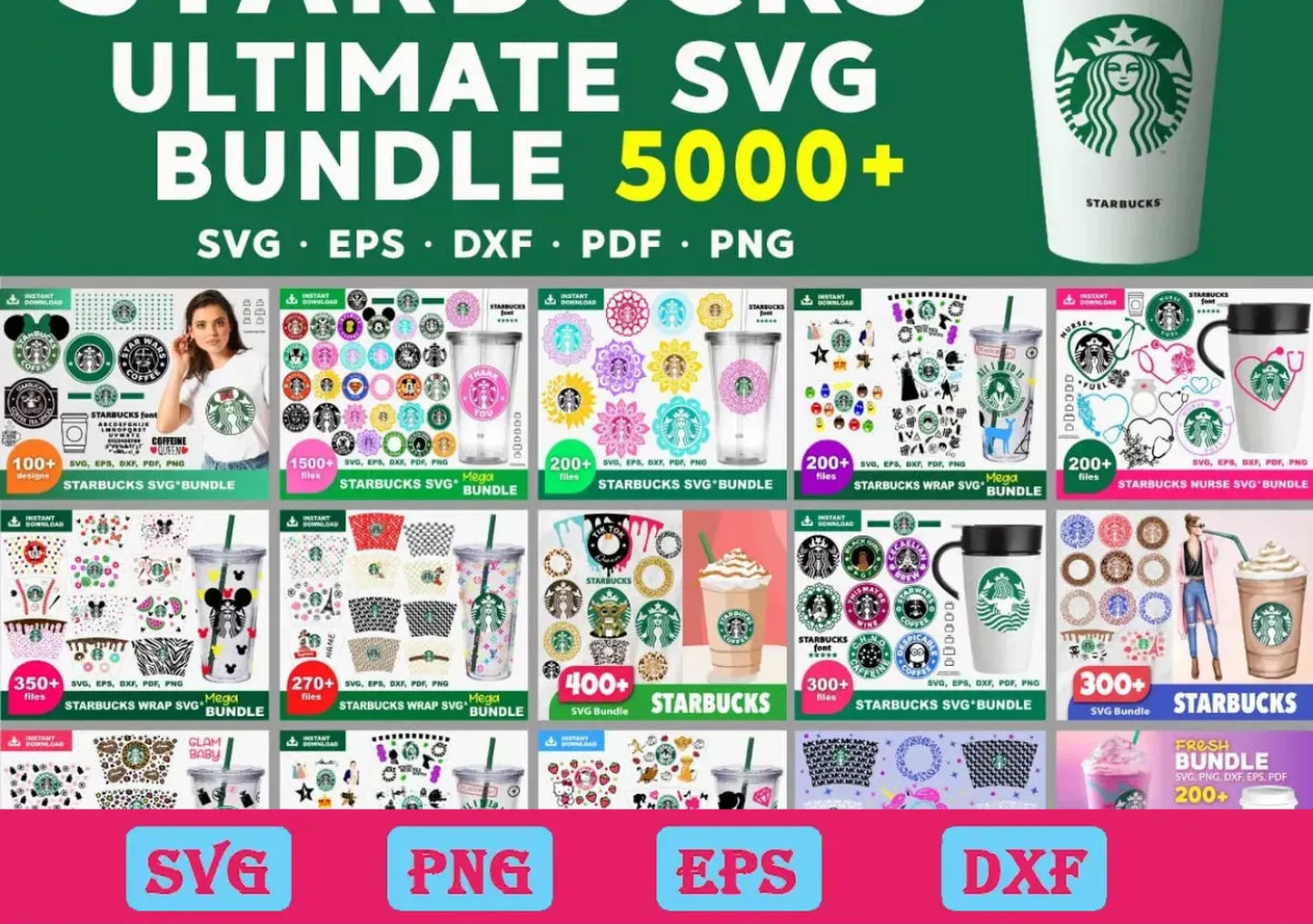 5000+ Starbucks Svg Bundle