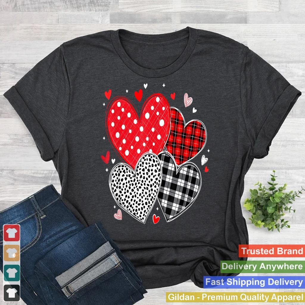 Valentines Day Girls Kids Hearts Leopard Plaid Buffalo Heart