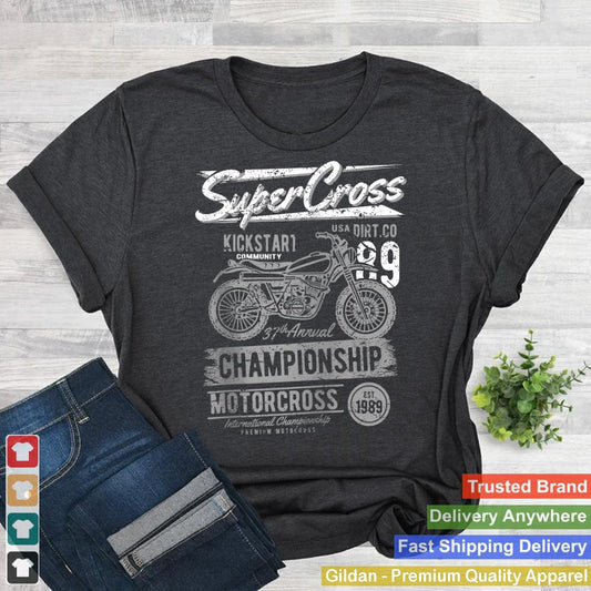 Retro Dirt Bike Supercross Motocross Vintage Design