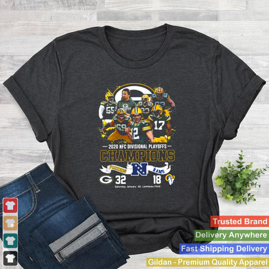 2021 Divisional Playoffs Champions Packers 32 18 Rams shirt