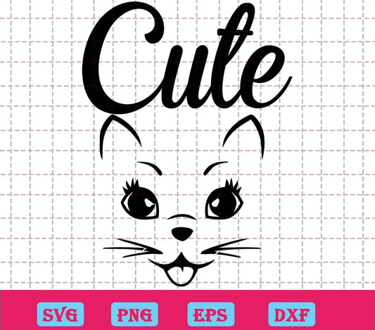 Cute Cat Svg Free, Downloadable Files