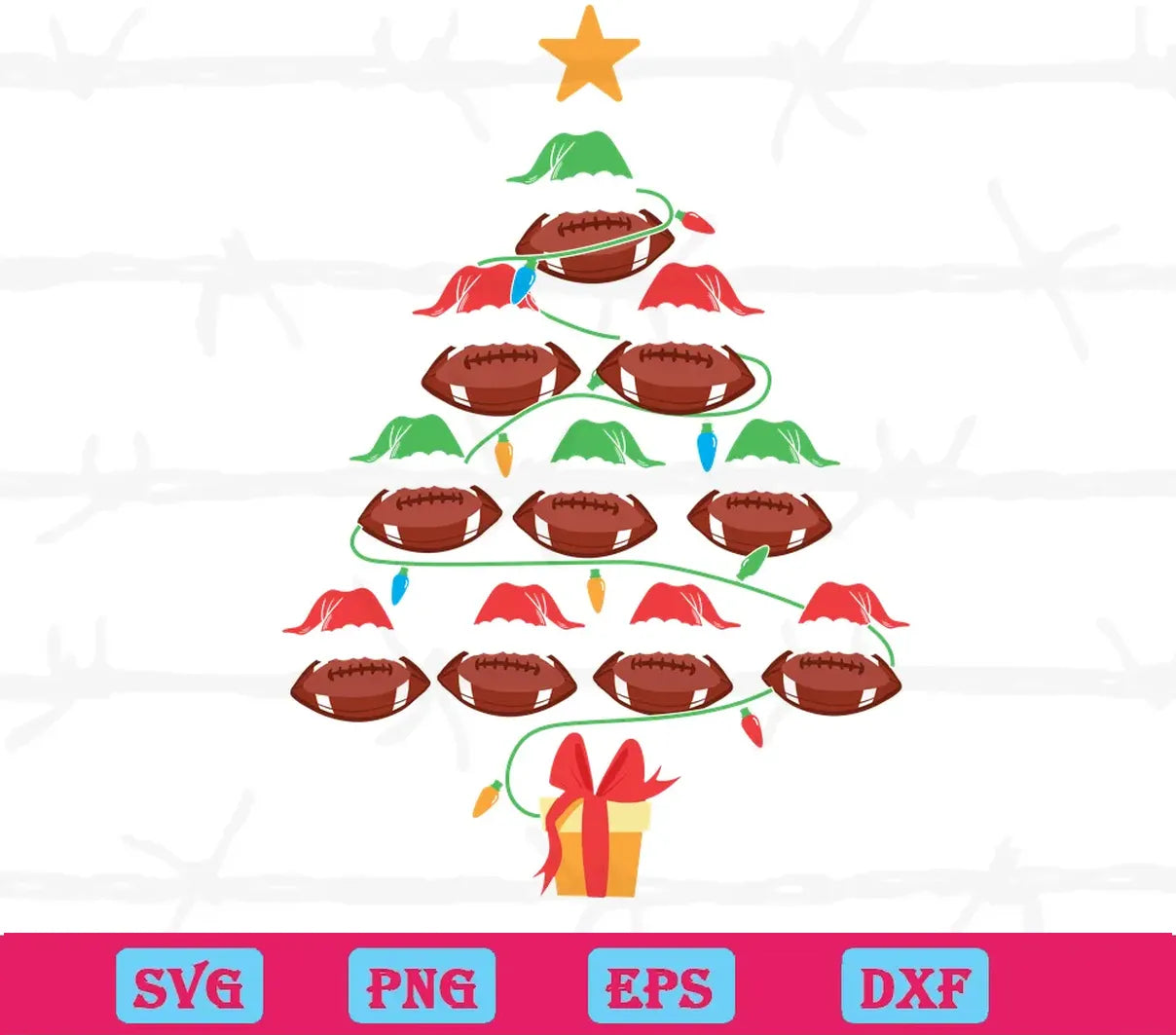 Christmas Football Tree, Scalable Vector Graphics