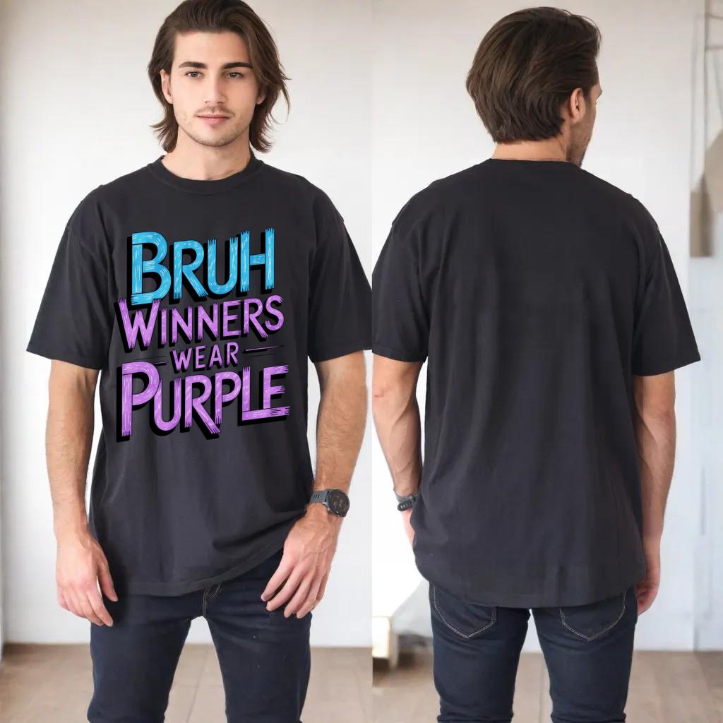 Vintage Bruh Winners Wear Purple Men's and Women's Graphic