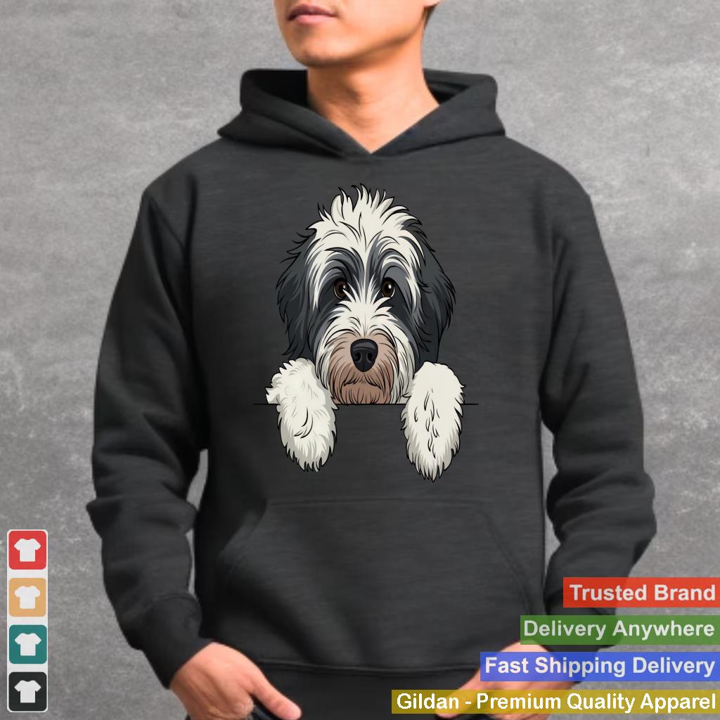 Cute Bernedoodle Peeking Doodle Puppy Dog Lover Men Women