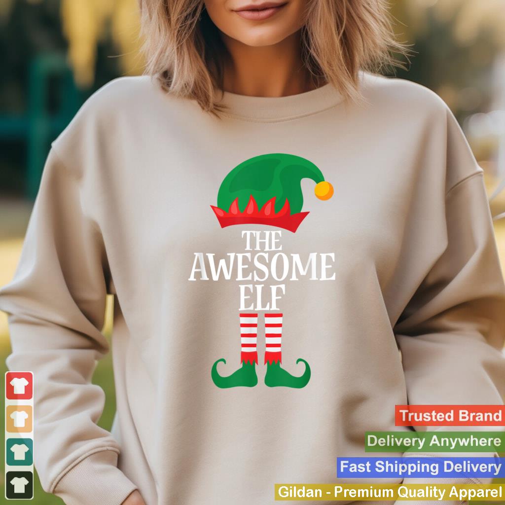 Awesome Elf Matching Family Group Christmas Party Pajama T Shirt