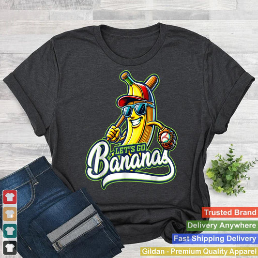 Funny Let's Go Bananas Shirt Cute Banana for Kids Boys Girls