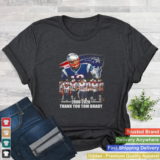 20 Years 2000 2020 Thank You Tom Brady Signature shirt