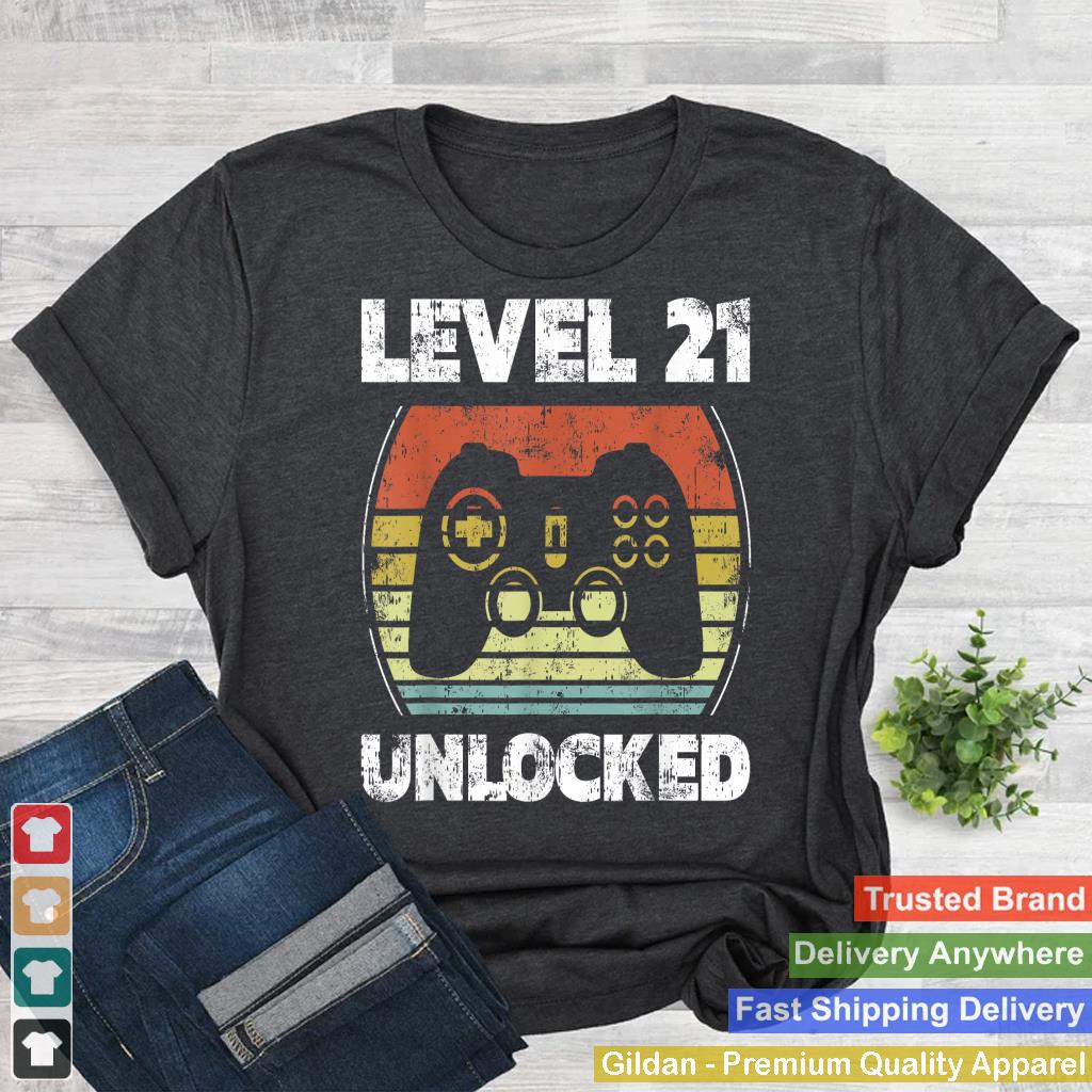 Level 21 Unlocked Funny Video Gamer 21st Birthday