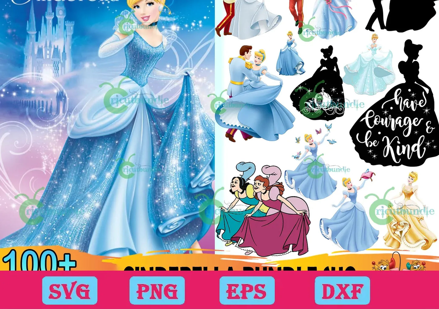 100+ Disney Cinderella Bundle Svg