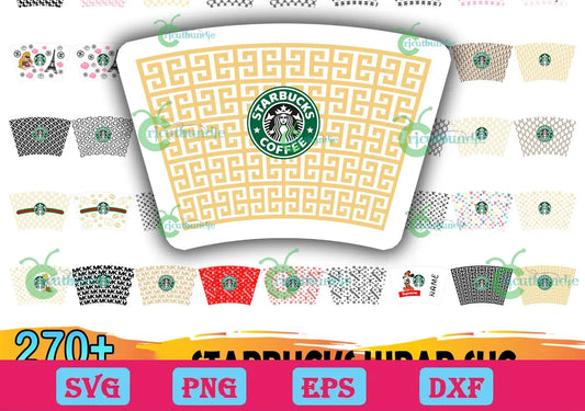 270+ Fashion Brand Starbucks Wrap Bundle Svg