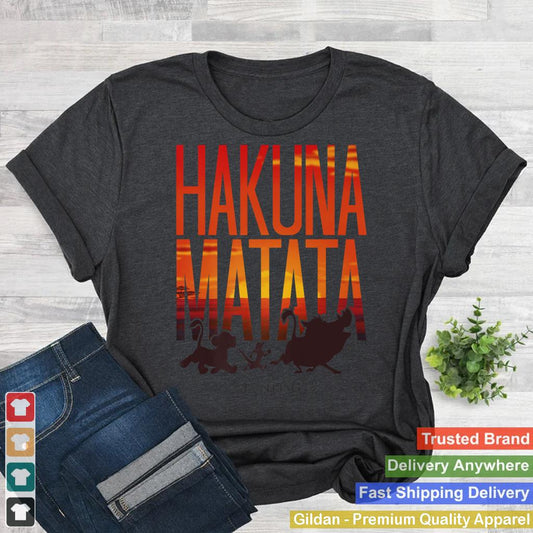 Disney Lion King Hakuna Matata Sunset Fill Trio Logo Premium