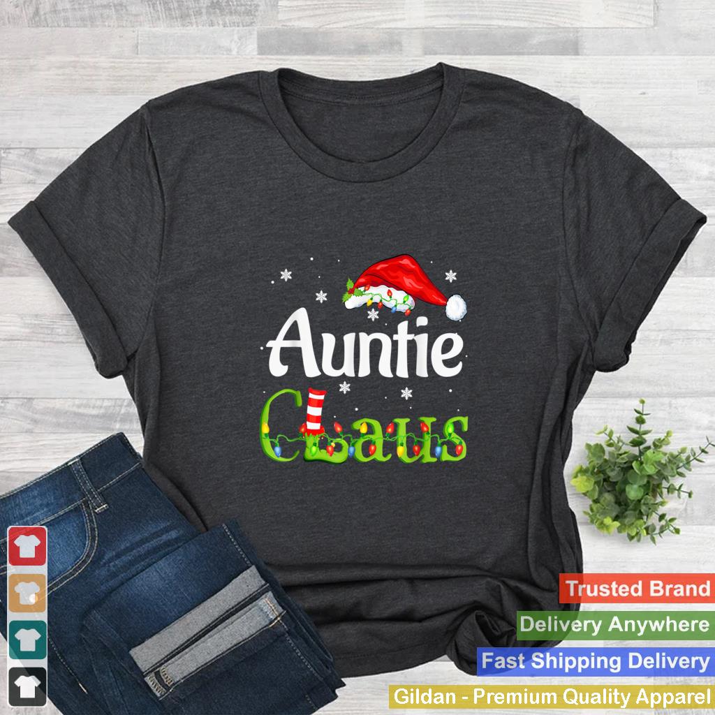 Auntie Claus Shirt Christmas Pajama Family Matching Xmas T Shirt 3