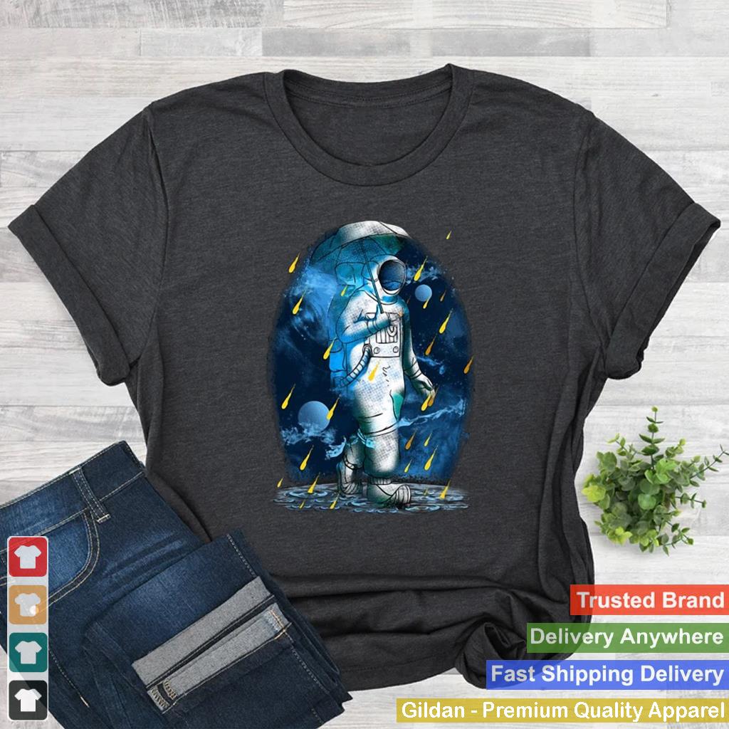 Astronaut Funny Spaceman Meteor Shower Galaxy T shirt