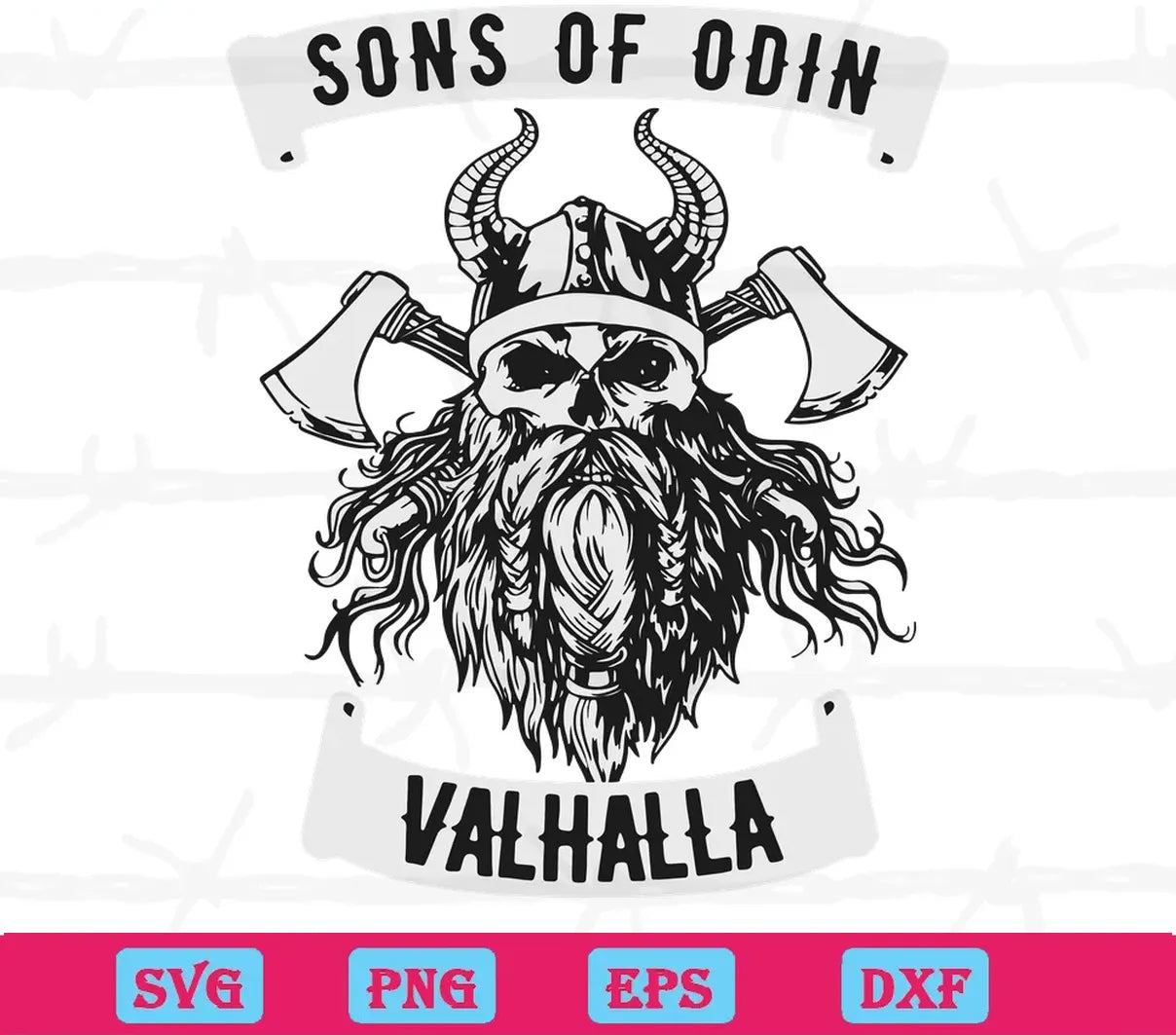 Sons Of Odin Valhalla Halloween, Cutting File Svg