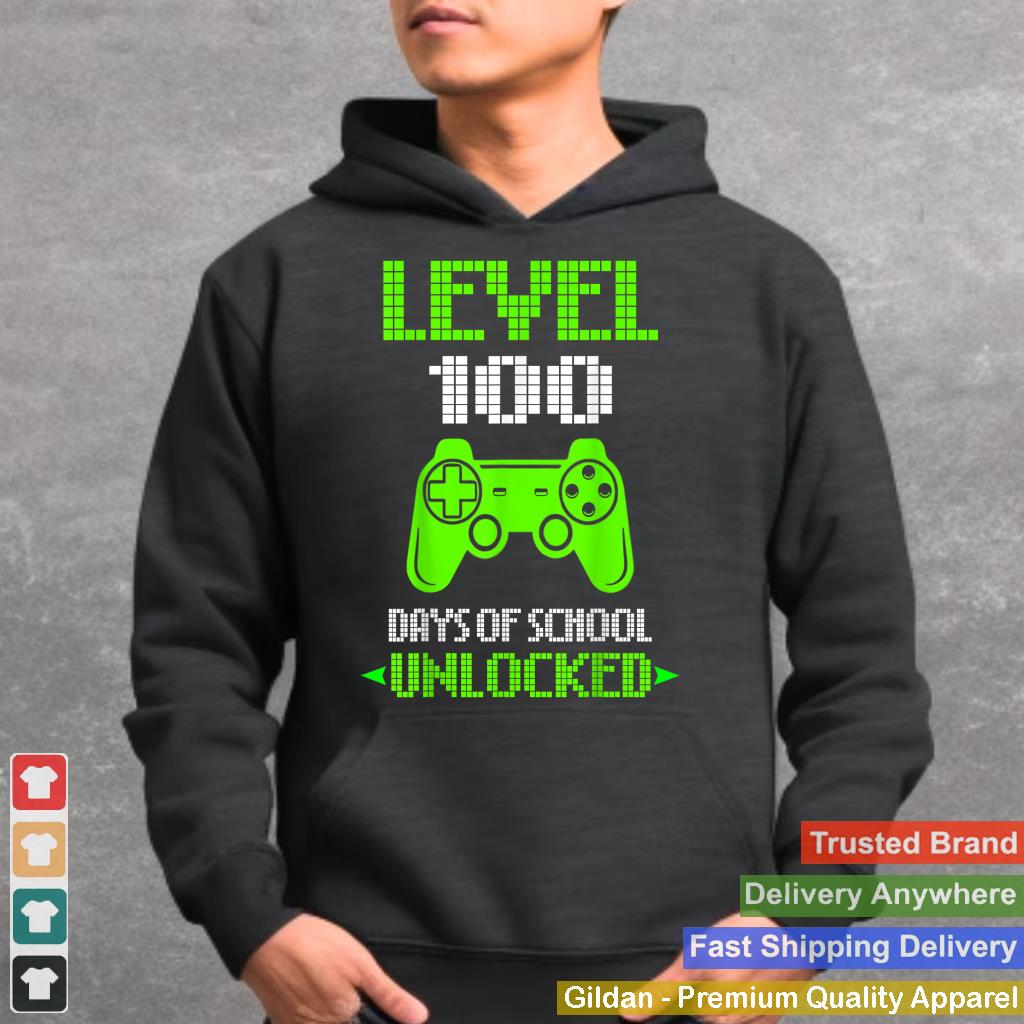 100th Day Of School Shirt Kids Video Games Boy Gift Gamer