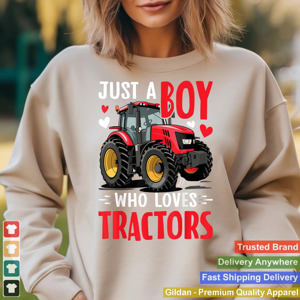 Just a Boy Who Loves Tractors Farming Farmer Kids Boys