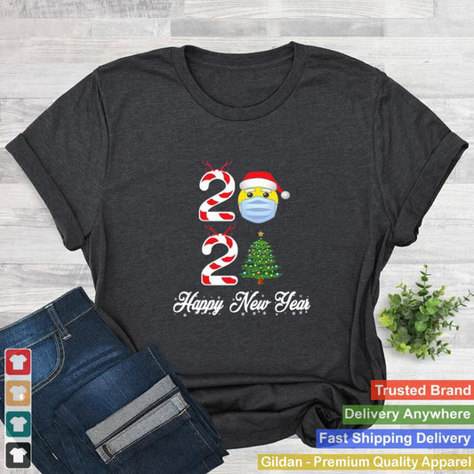 2021 Christmas Tree Mask Happy New Year shirt