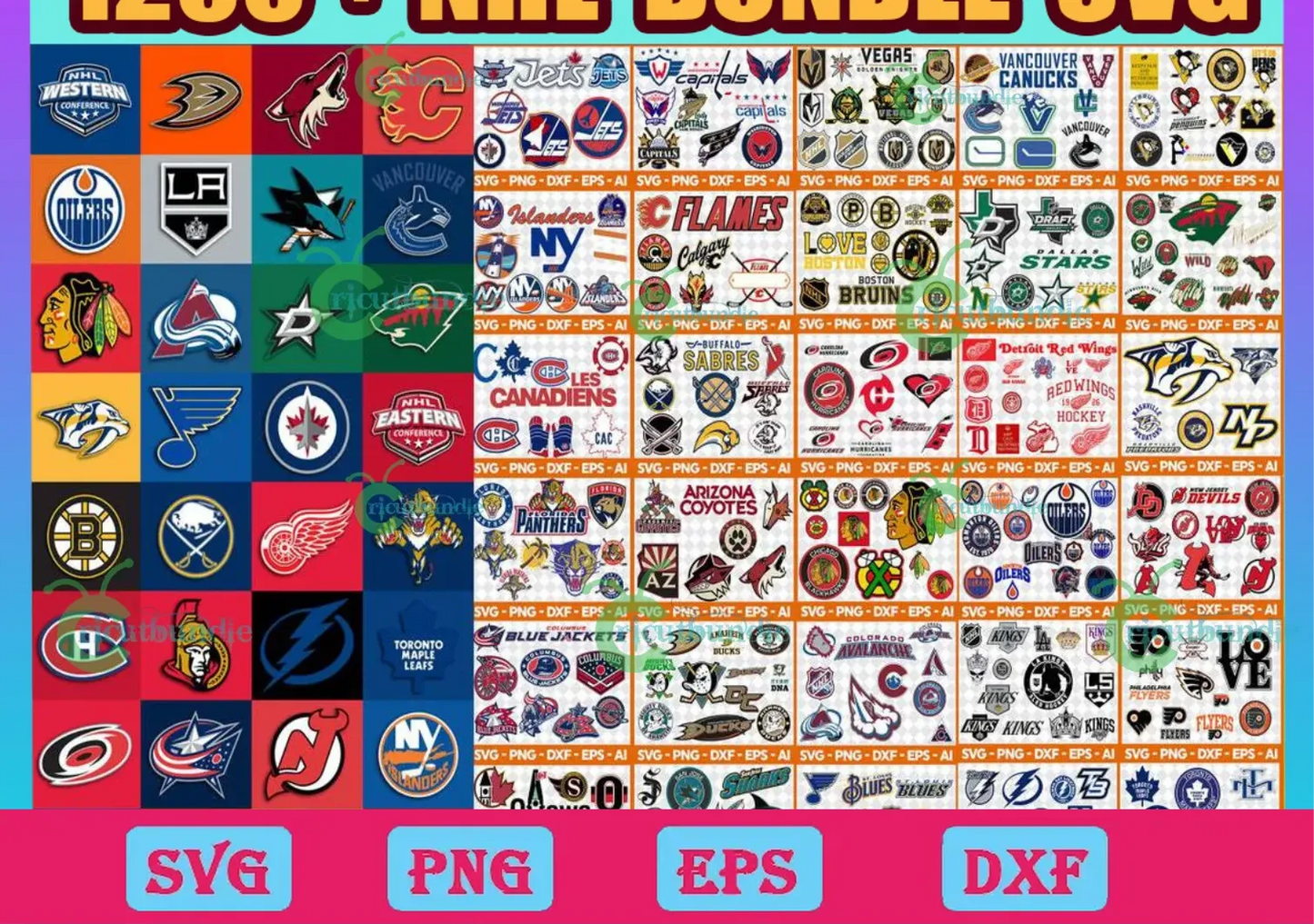 1200+ NHL Team Bundle Svg