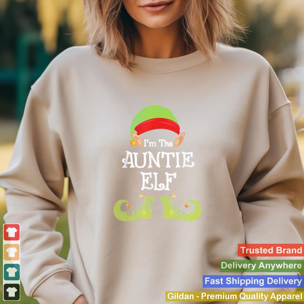 AUNTIE Elf Cute Matching Family Group Christmas Party Pajama shirt