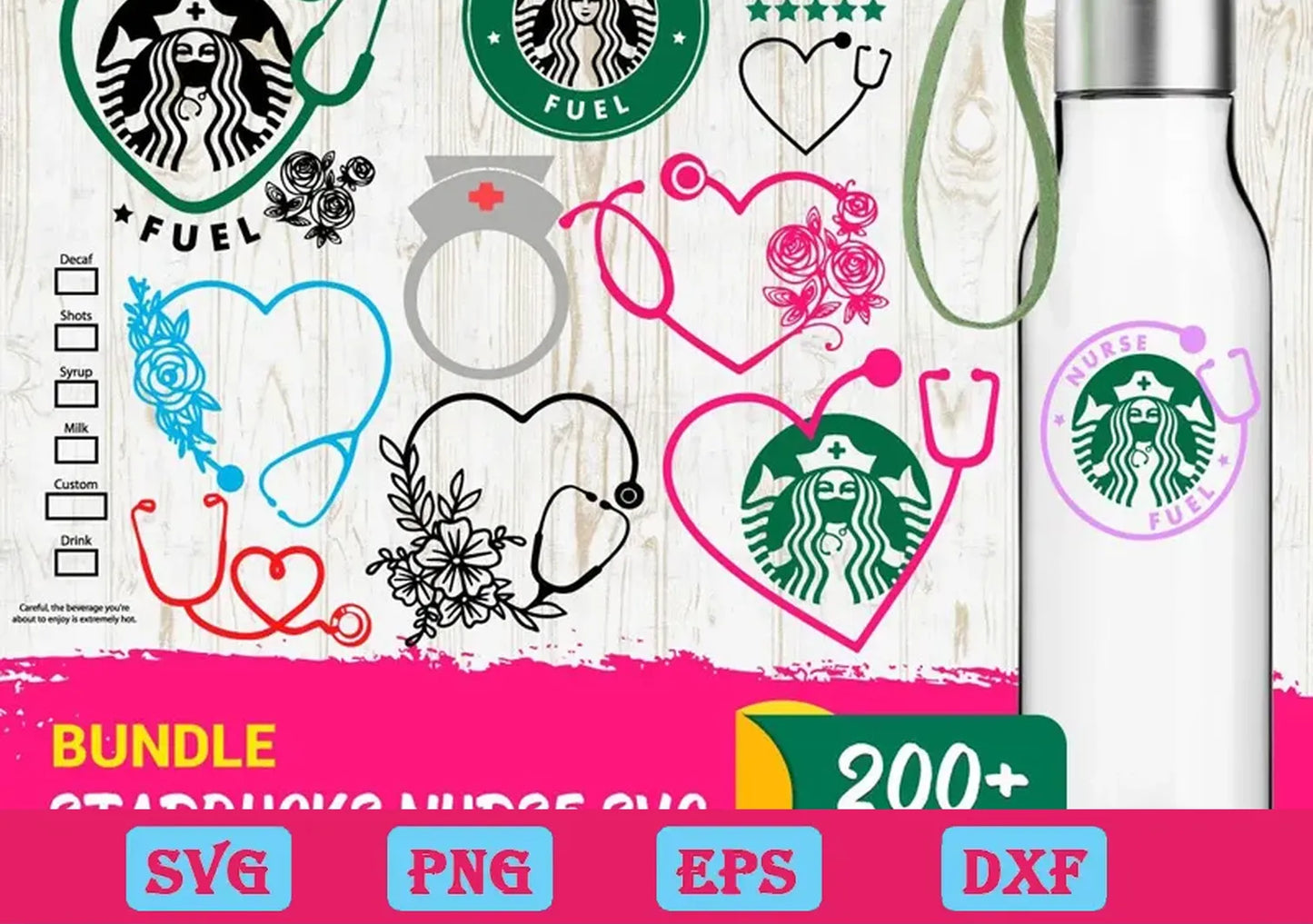 200+ Starbucks Nurse SVG