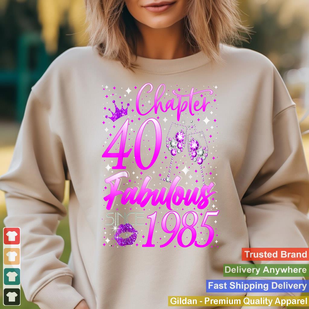 Womens Chapter 40 Fabulous Vintage Since 1985 40th Birthday