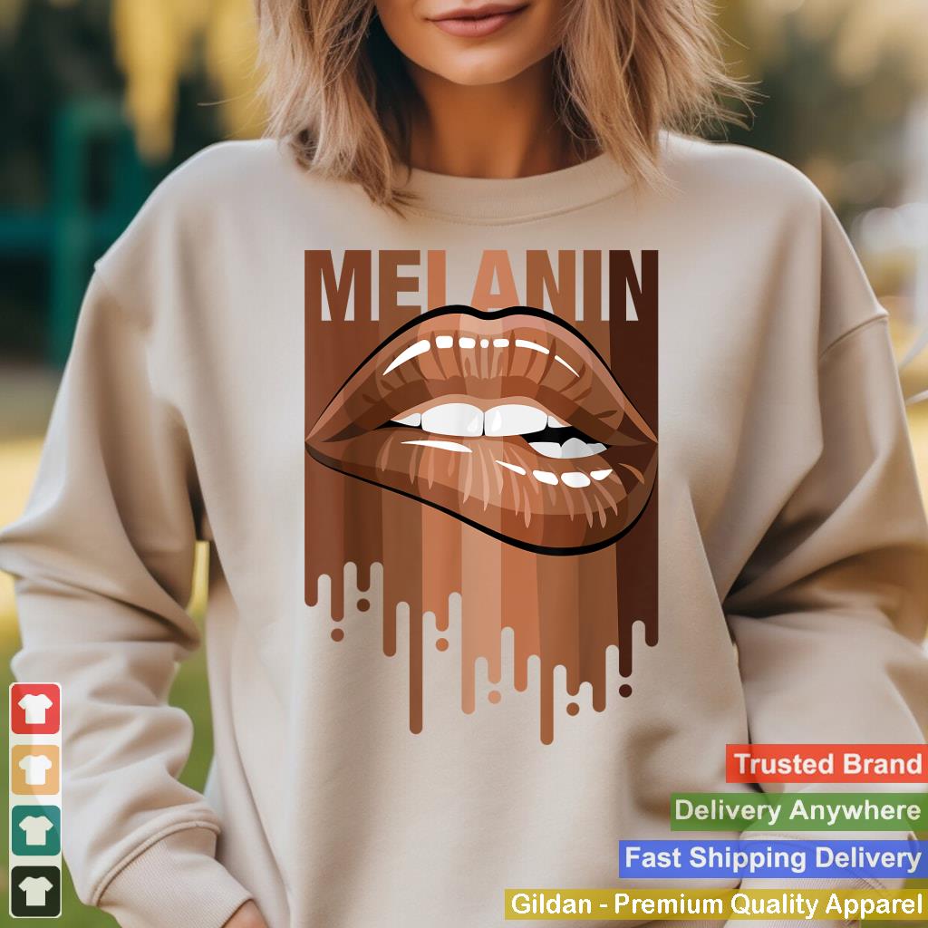 Cool Melanin Girl Lips Graphic Tees, Black Girls Magic Style