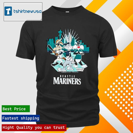 Premium Mariners Looney Tunes Night 2025 T Shirt