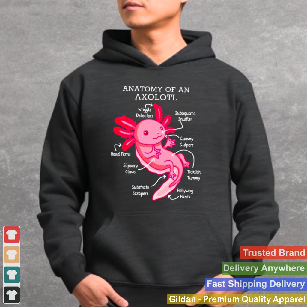 Anatomy of an axolotl shirt