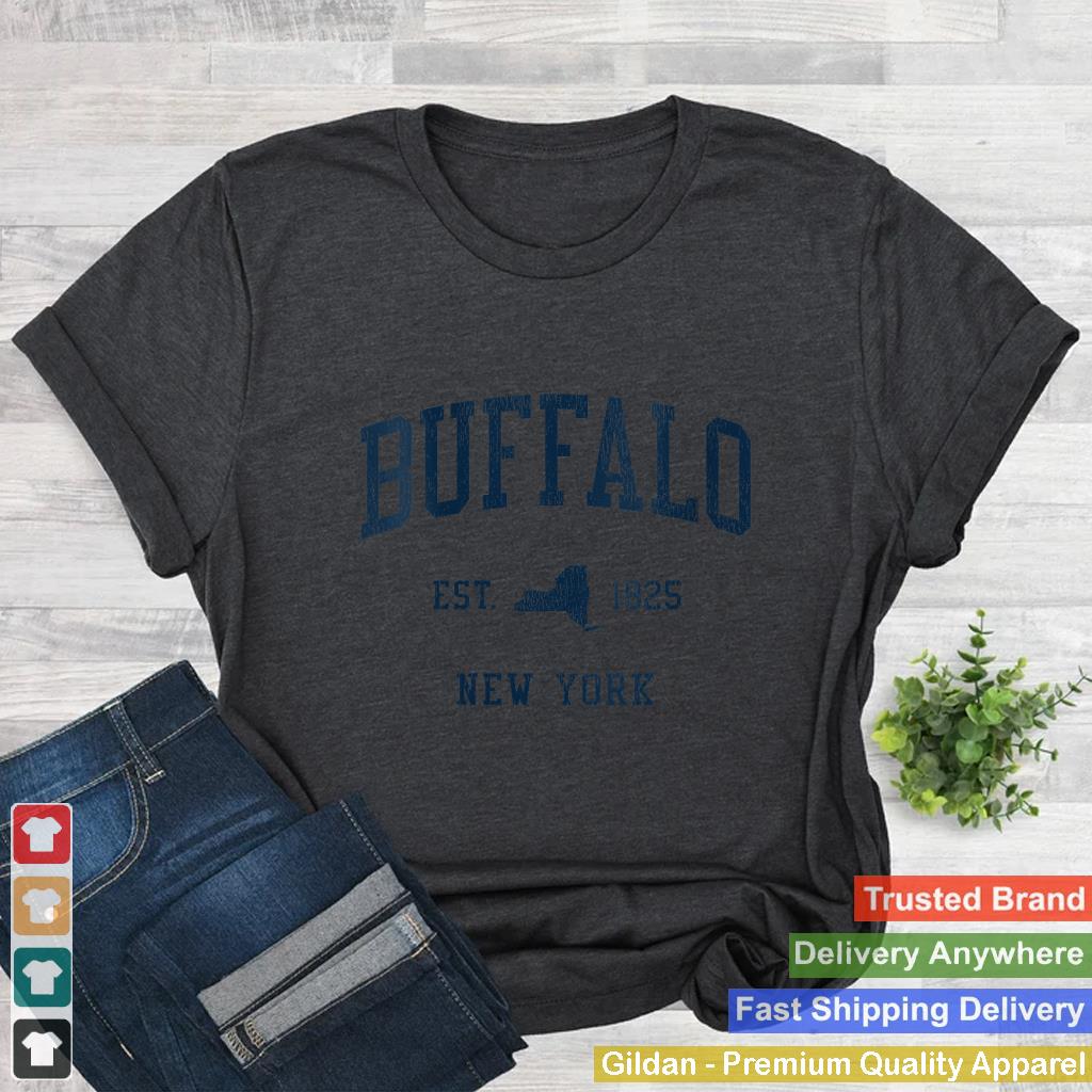 Womens Buffalo NY Vintage Athletic Sports JSN1 V-Neck