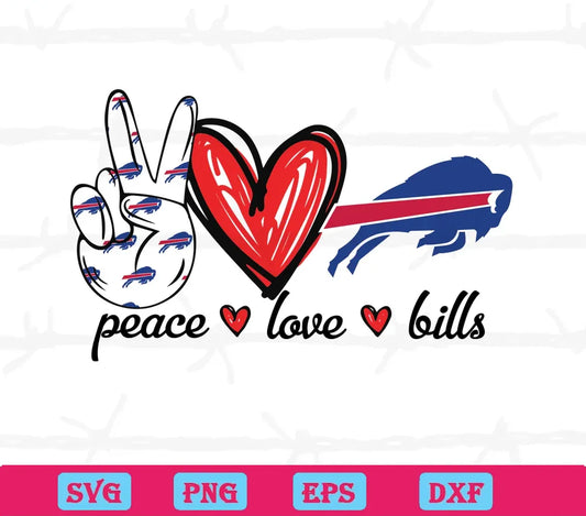 Peace Love Bills, Layered Svg Files