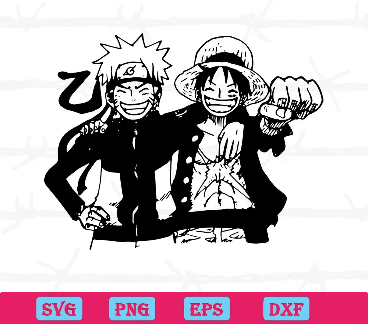 Naruto And Luffy Svg, Naruto Friends Svg