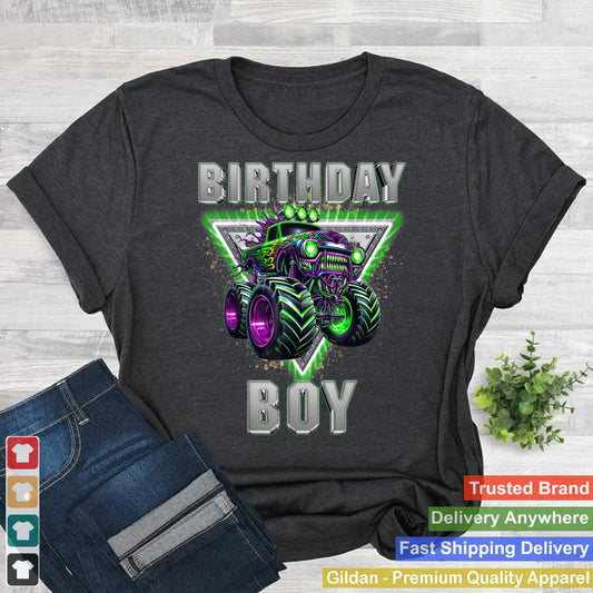 Birthday Boy Monster Truck Are My Jam Bday Party Kids Boys