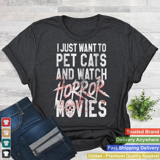 Funny Horror Movie Fan - Halloween Cat Lover Gift