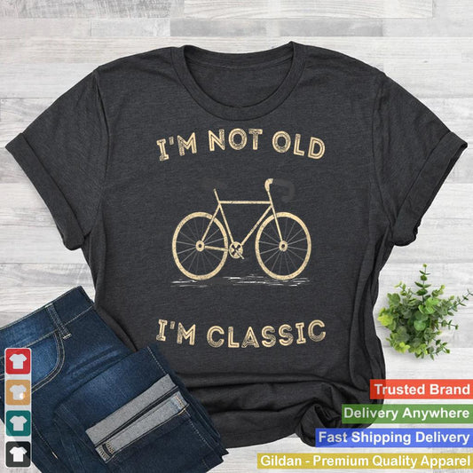 Womens I'm Not Old I'm Classic Funny Bicycle Graphic - Men & Women V-Neck