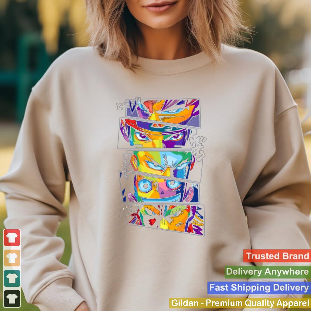 Anime-Legends-In-Pop-Art-Colorful-shirt